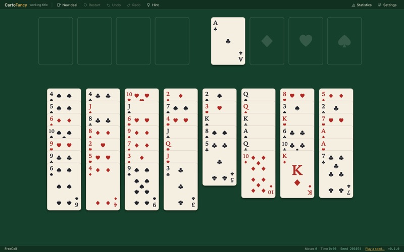 CartoFancy’s FreeCell opening deal